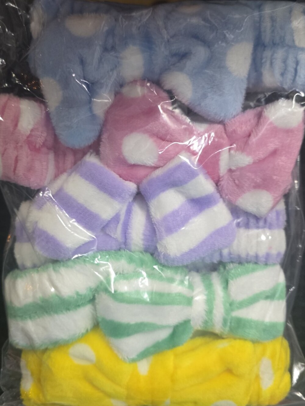Plush Pink Polka Dot Hair Wrap
